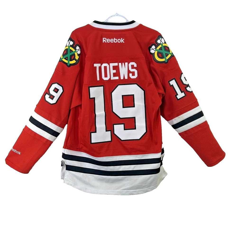 Women's Reebok Chicago Blackhawks Jonathan Toews NHL Red Hockey Jersey Small - Picture 2 of 9